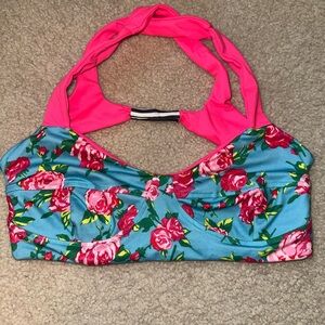 Betsey Johnson Reversible Floral Sports Bra